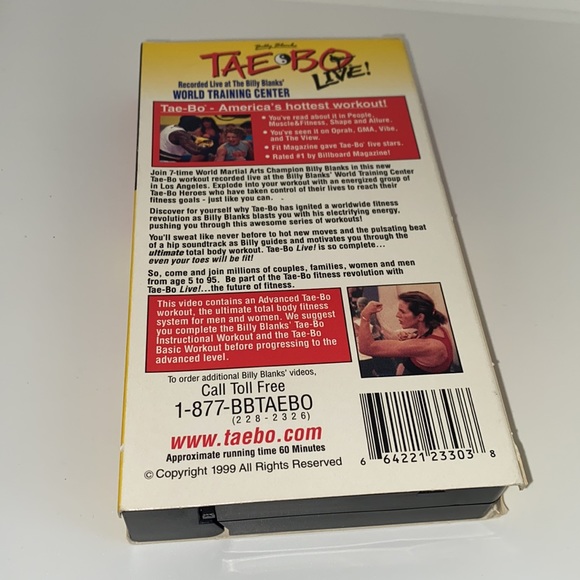 VHS Tape: Tae Bo Live Advanced Volume 4 with Billy Blanks - Picture 2 of 3